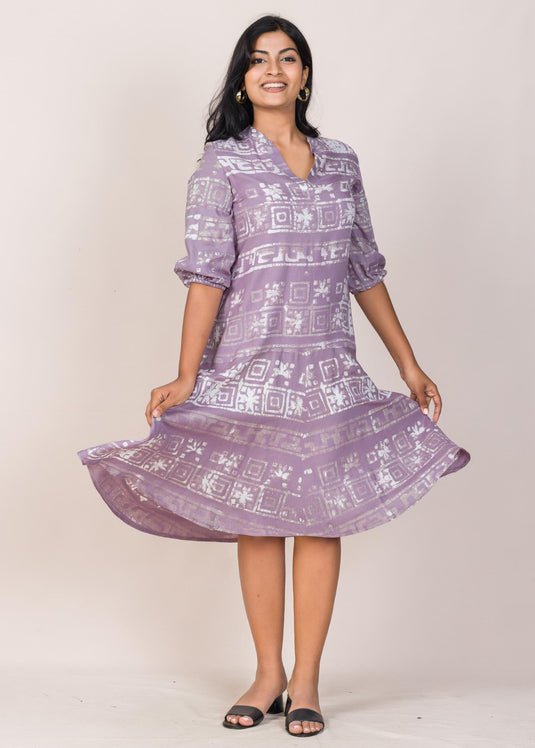 JOHNNY COLLARED BATIK DRESS