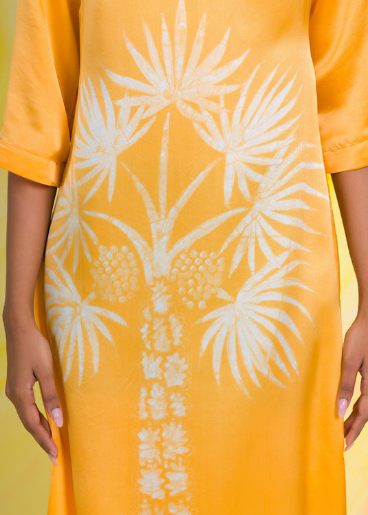 Printed Batik Silk Dress