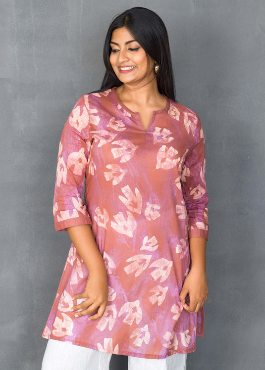 Bird detailed Batik kurtha top