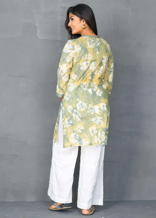 Bird detailed Batik kurtha top