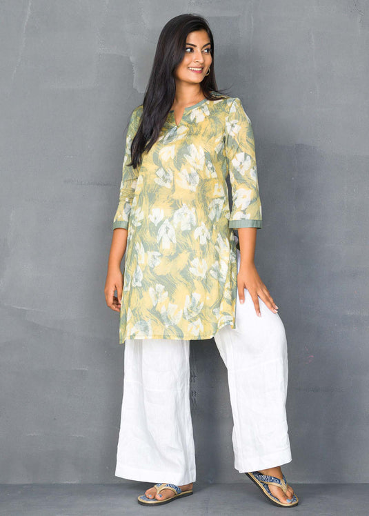 Bird detailed Batik kurtha top