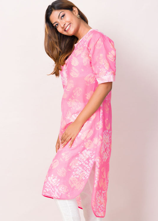 Floral Detail Kurtha
