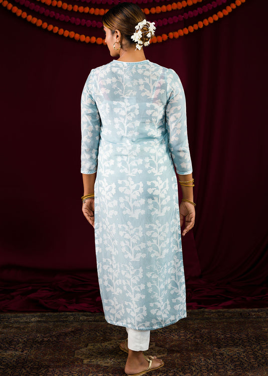 Blue Batik Long Kurtha