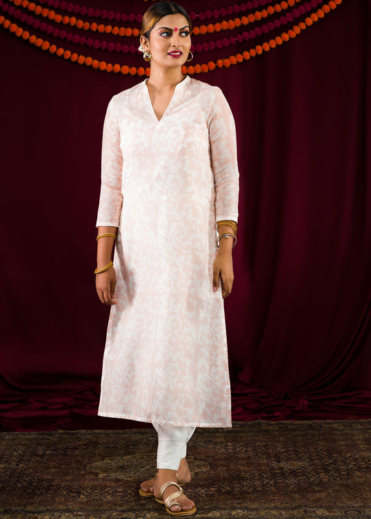 Brown Batik Long Kurtha