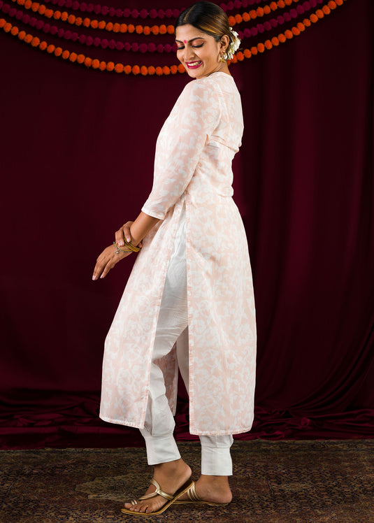 Brown Batik Long Kurtha