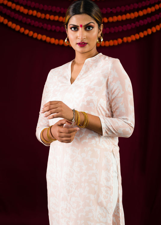 Brown Batik Long Kurtha