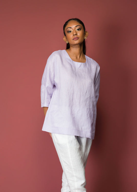 Round Neck Flared Top