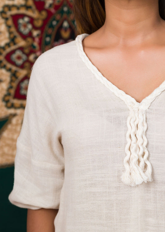 Raffia Long Kaftan