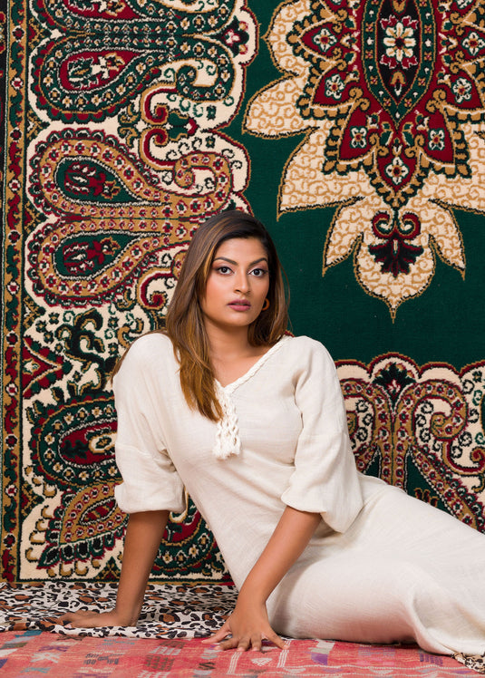Raffia Long Kaftan