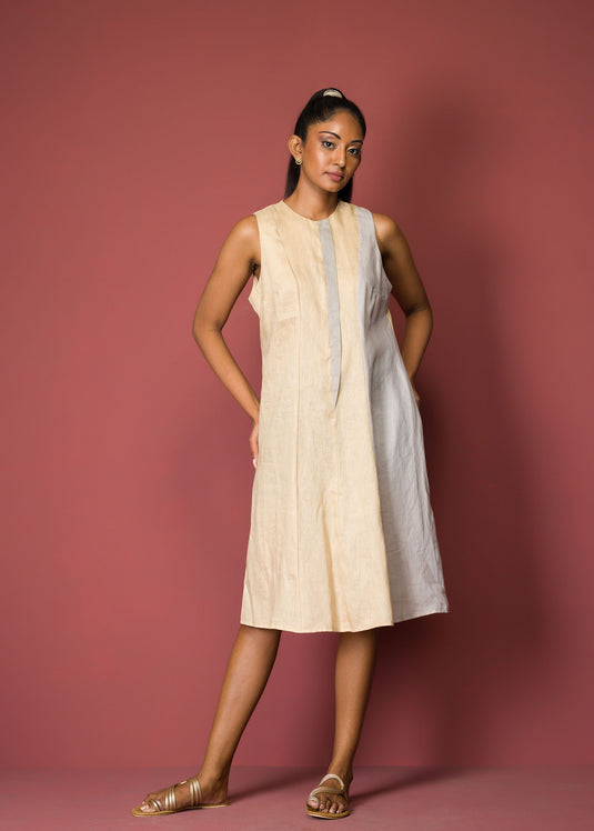 Sleeveless Colour Block Dress