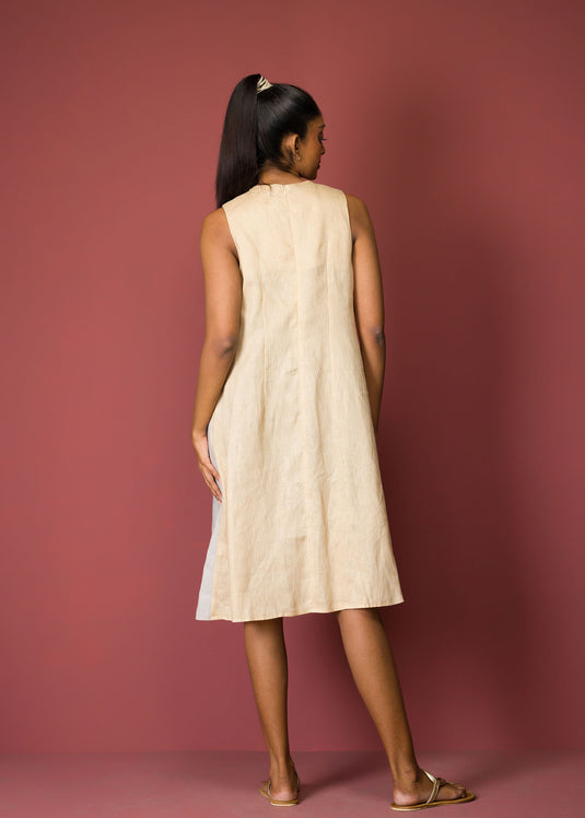 Sleeveless Colour Block Dress