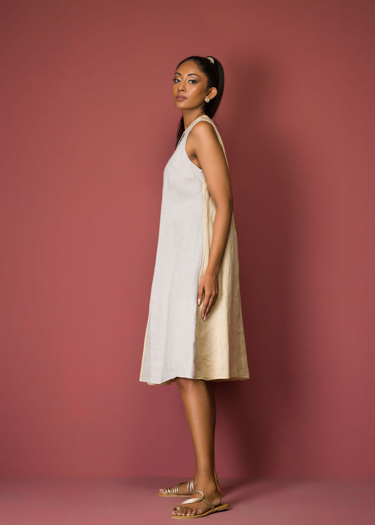 Sleeveless Colour Block Dress