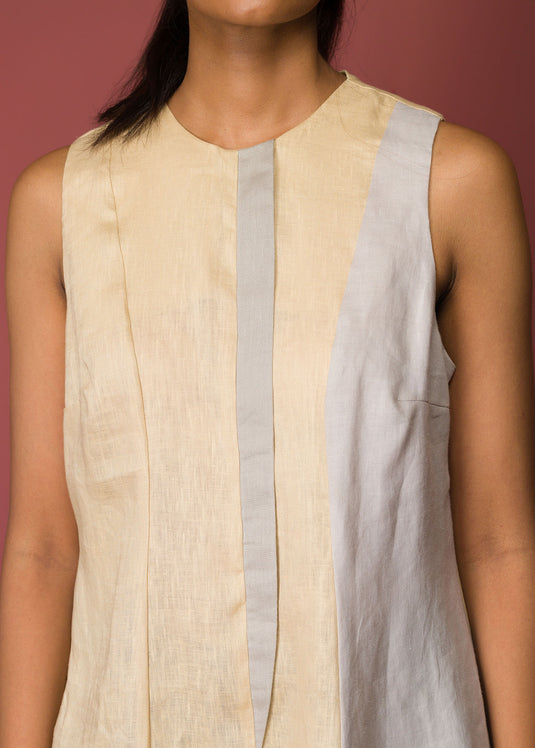 Sleeveless Colour Block Dress