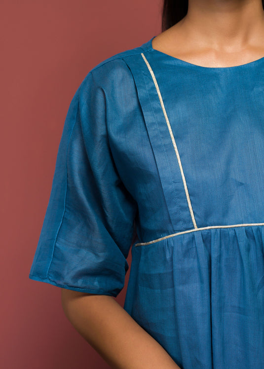 Puff Sleeve Yoke Detail Dress