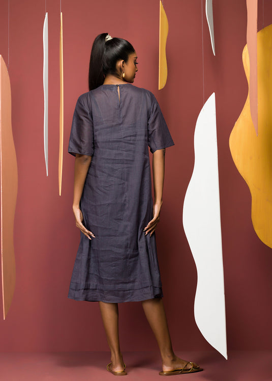 Puff Sleeve Yoke Detail Dress
