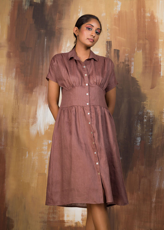 Gathered Midi Dress