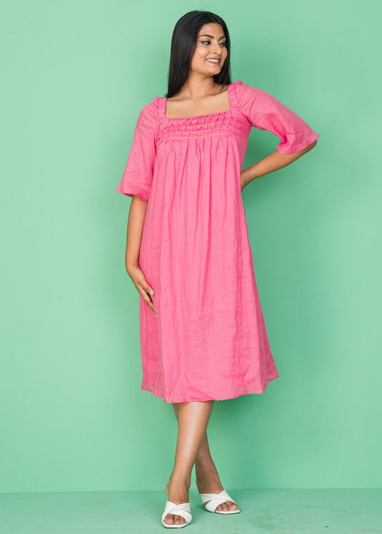 YORK EMBROIDERED LONG DRESS