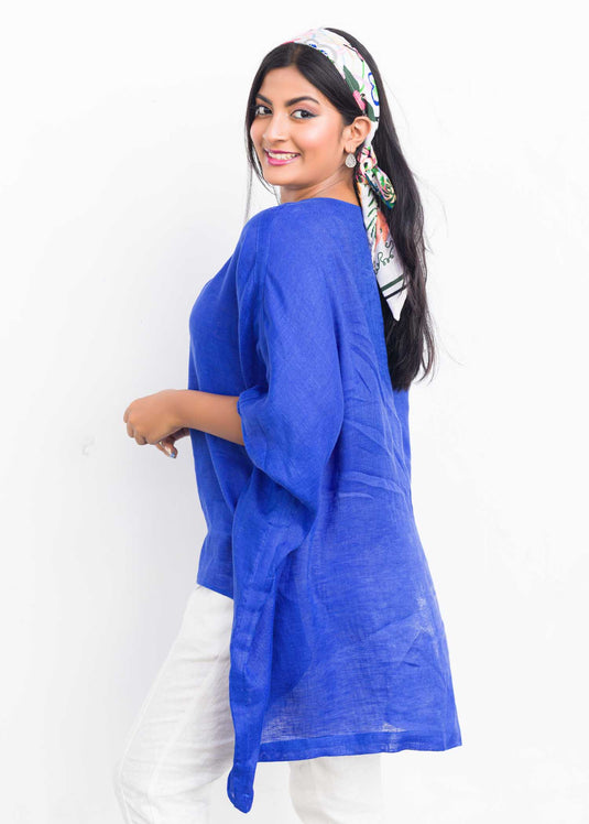 V-Neck Detailed Poncho