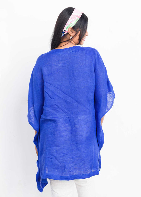 V-Neck Detailed Poncho