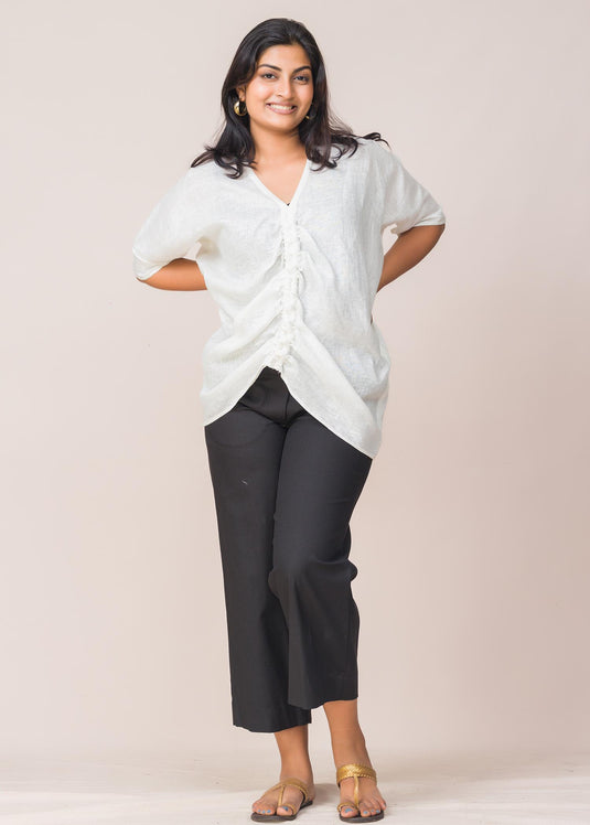 Front Ruched Detailed Voluminous Top