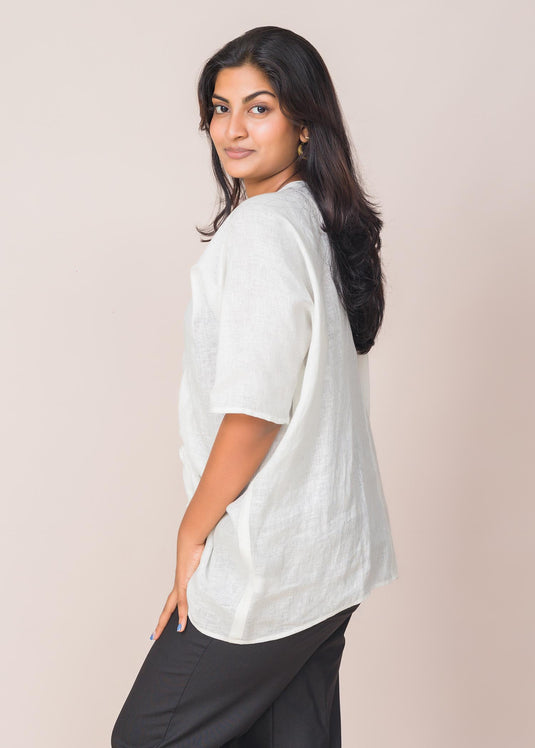 Front Ruched Detailed Voluminous Top