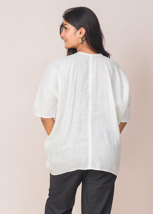 Front Ruched Detailed Voluminous Top