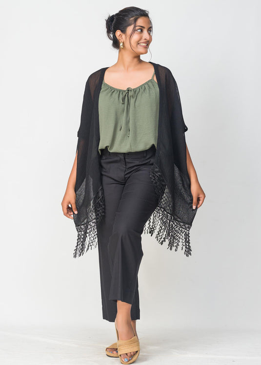 Fringe Detailed Cardigan