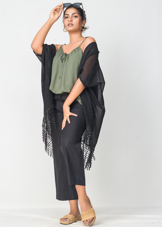 Fringe Detailed Cardigan