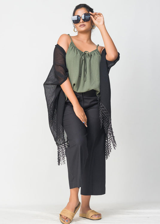 Fringe Detailed Cardigan