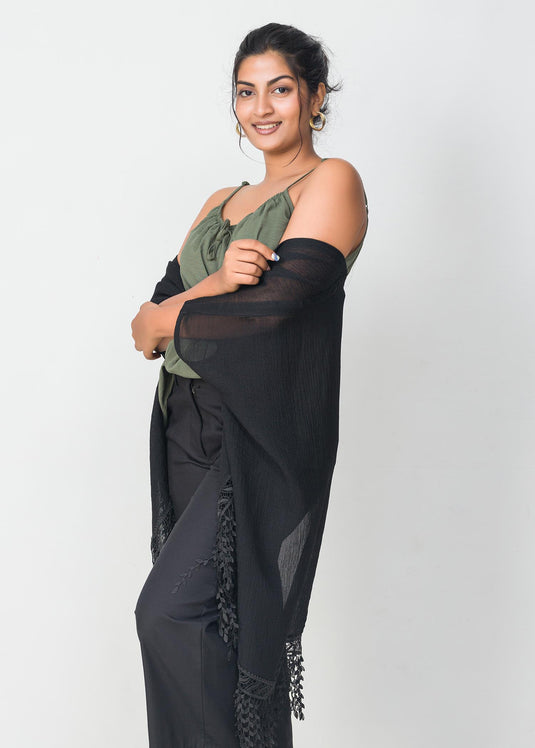 Fringe Detailed Cardigan
