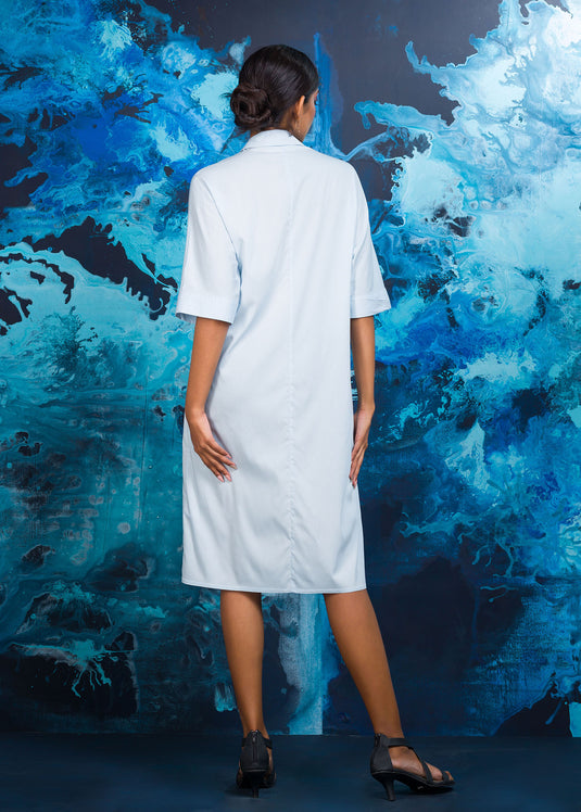 Detail Placket Shirt Dress