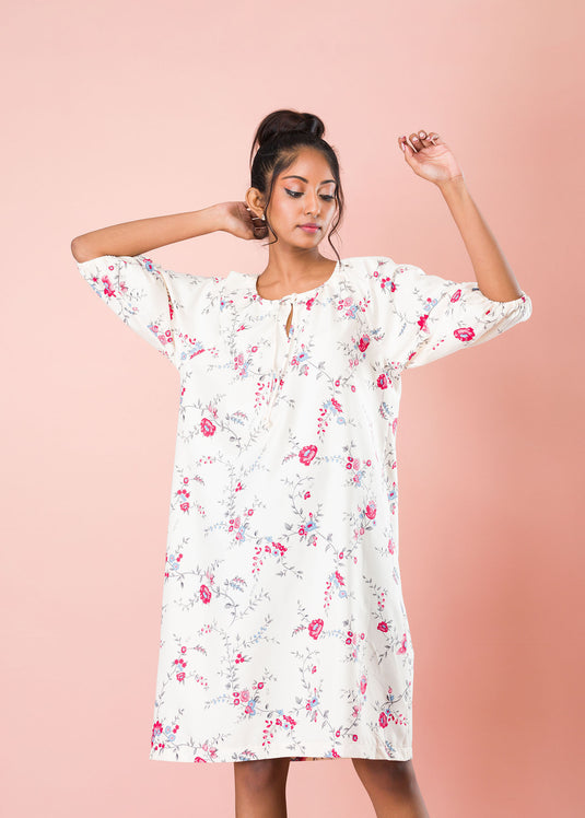 Raffia Detail Dress