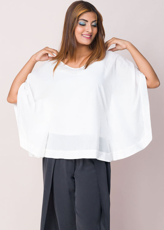 Cross Flap Sleeve Detailed Blouse