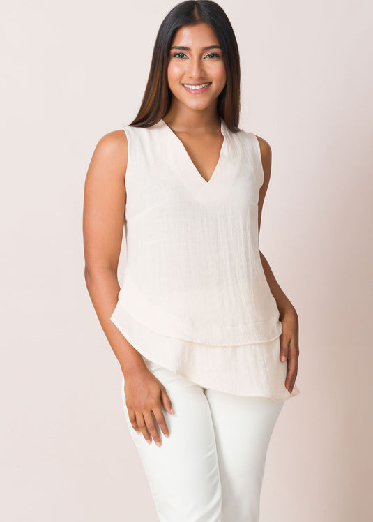 High Low Hem Layered Top