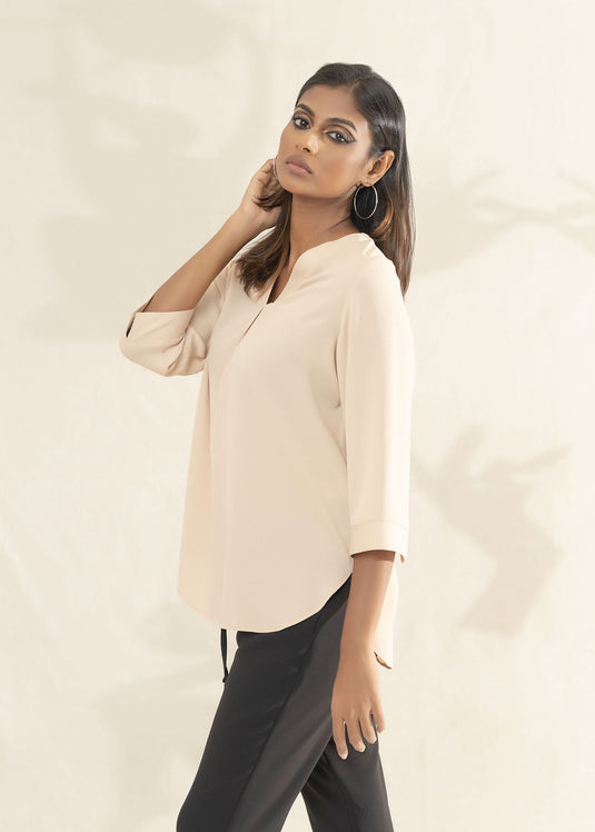 3/4 Sleeve V-Neck Top