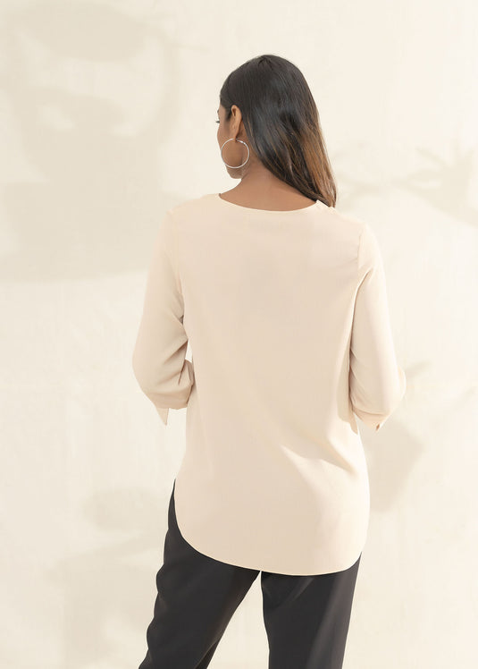 3/4 Sleeve V-Neck Top