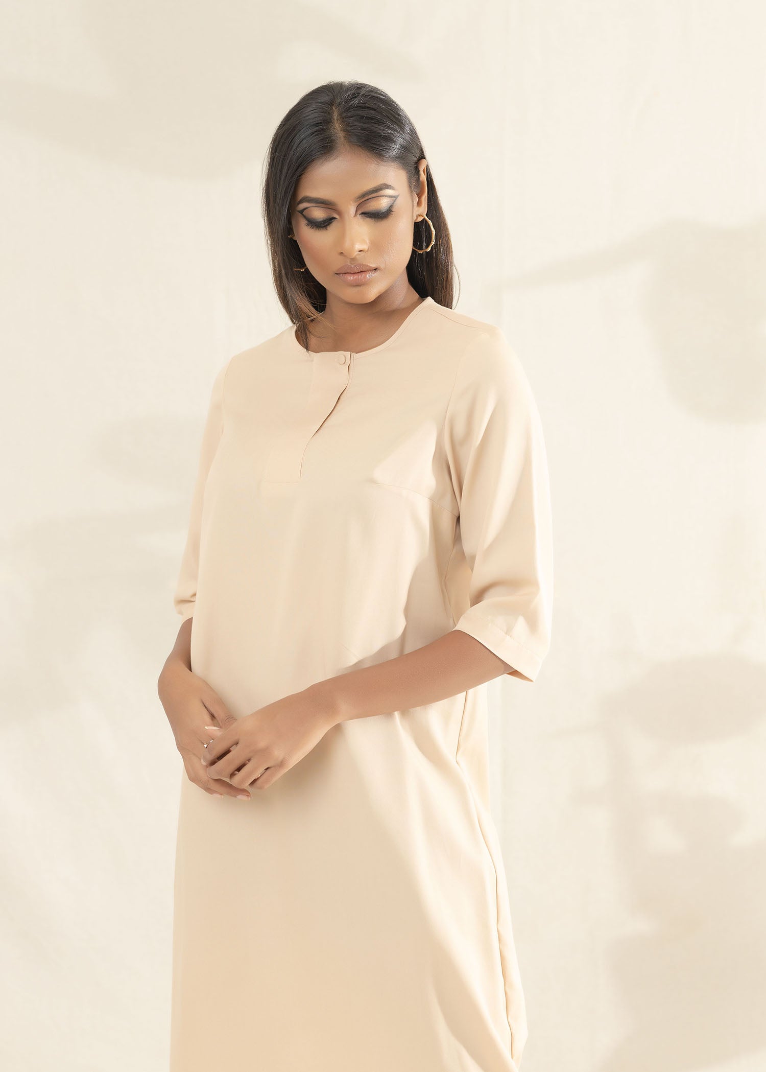 Mia 3/4 Sleeve Semi Fitted Dress