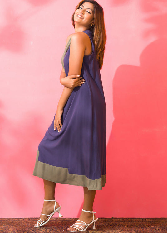 Sleeveless Color Block Dress