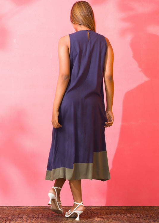 Sleeveless Color Block Dress