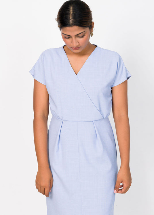 Front Cross Flap Detail Dress