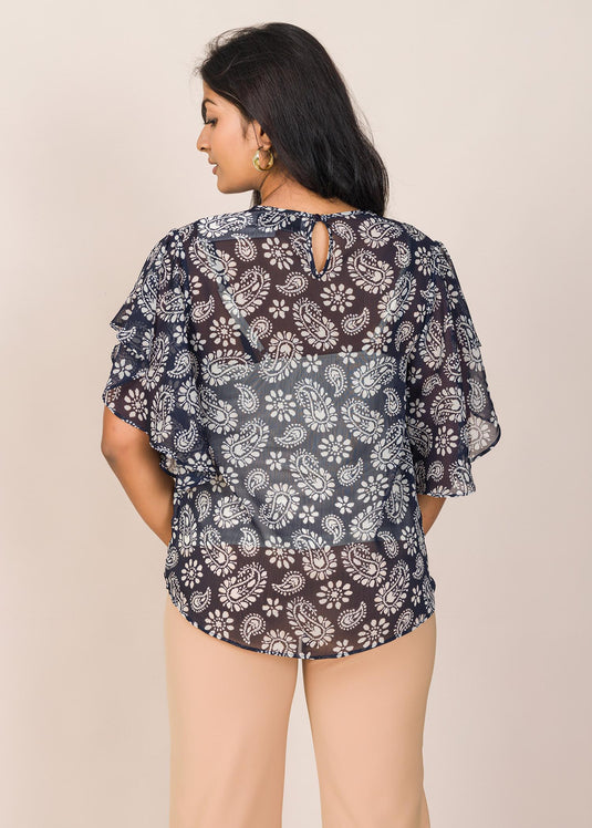 Flared Sleeves Blouse