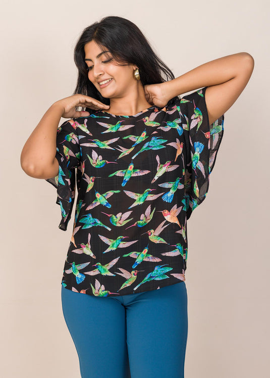 Flared Sleeves Blouse