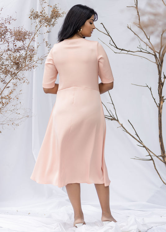 Collar Detail Midi Dress