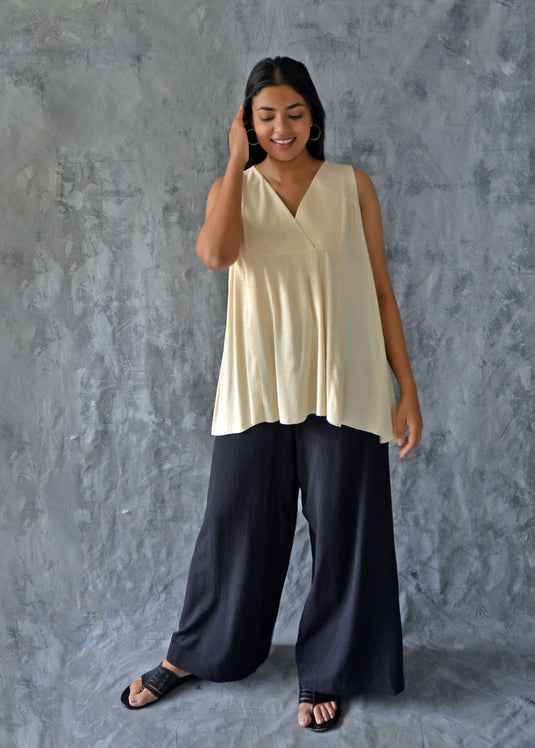 Sleeveless Yoke Top