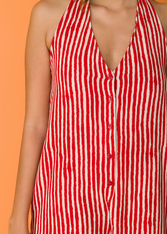 Halter Tie-up Crop Jumpsuit