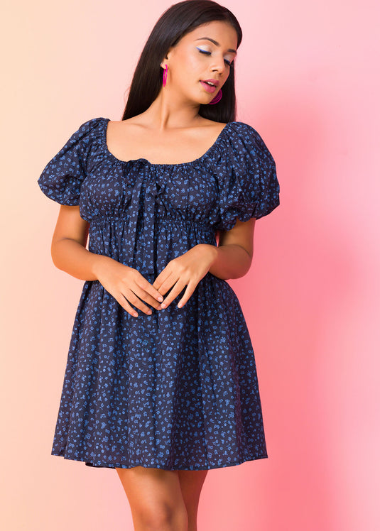 Front Tie-up Mini Doll Dress