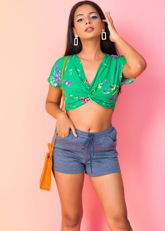 Front Twisted Crop Top