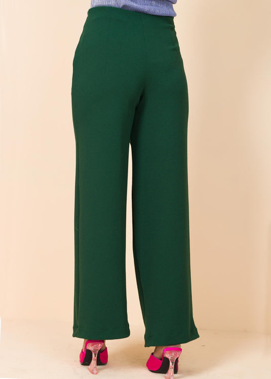 Wide leg pant with waist detail