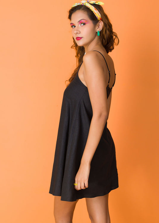 Strappy Solid Dress