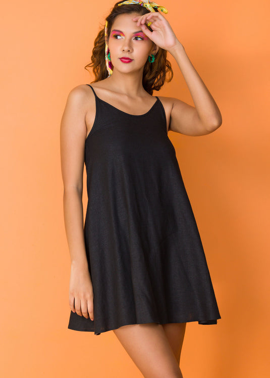 Strappy Solid Dress